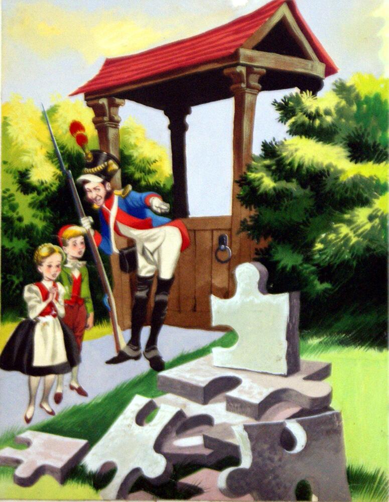 The Twins and the Jigsaw Puzzle art by Ron Embleton