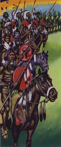 Indians Gathered for War art by Ron Embleton