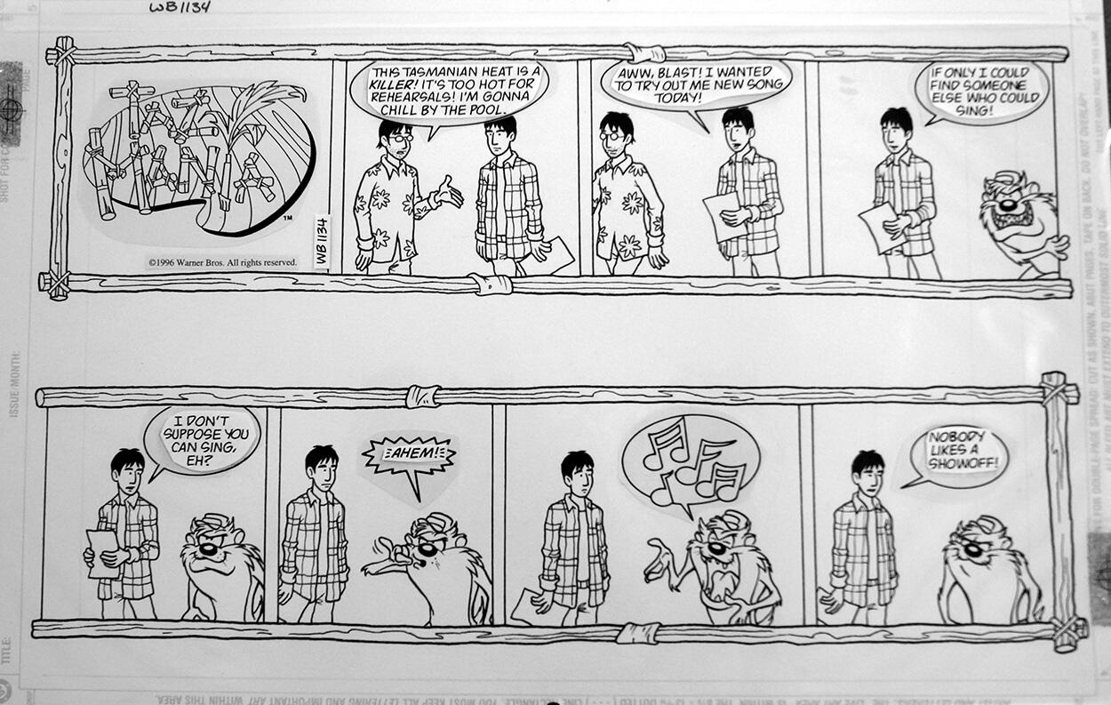 Taz-Mania comic page 2 art by Dave King
