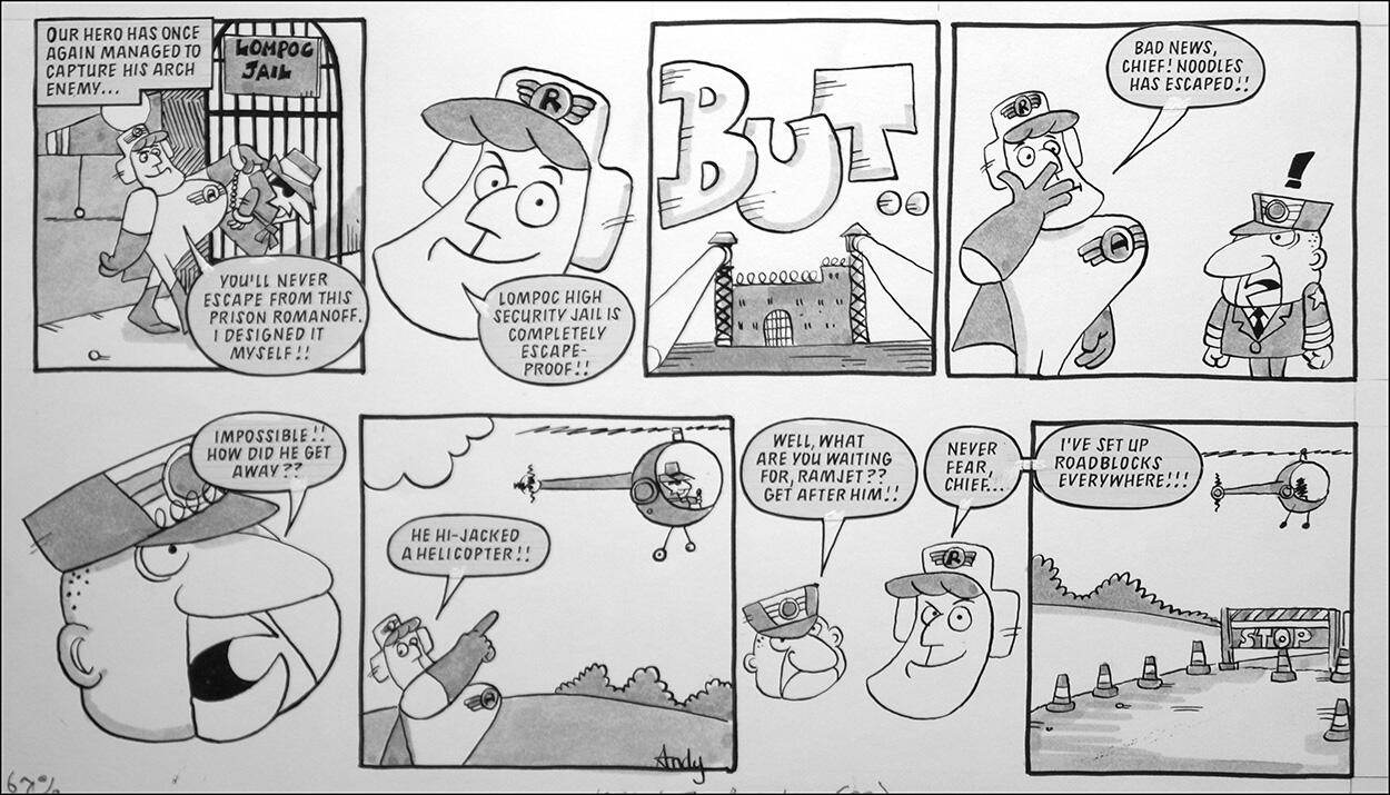 Roger Ramjet: Helicopter art by Andy Lanning