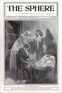 The Guardian Angel (original cover page from The Sphere 1915) art by Fortunino Matania