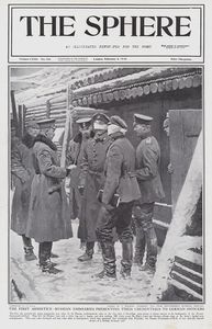 The First Armistice (original cover page from The Sphere 1918) art by Fortunino Matania