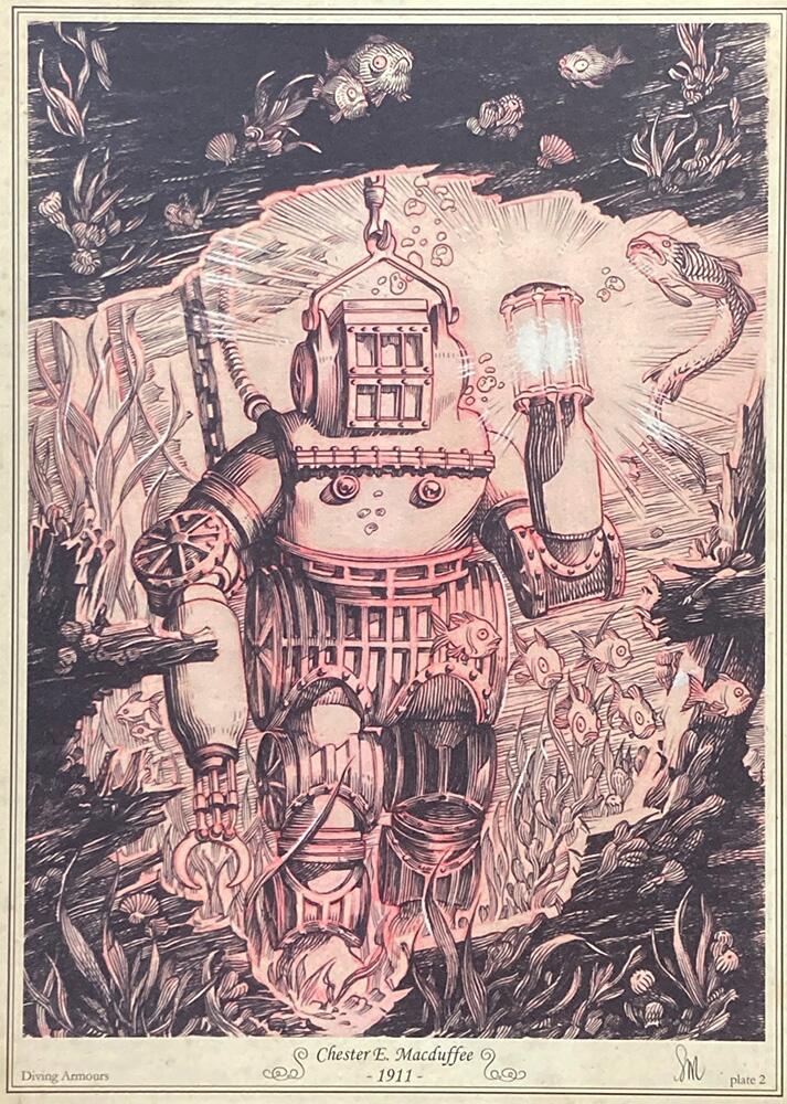 Diving Armour - Chester E. Macduffee - 1911 art by Stan Manoukian