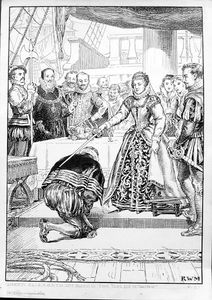 Queen Elizabeth I On The Golden Hind art by Robert Wilson Matthews