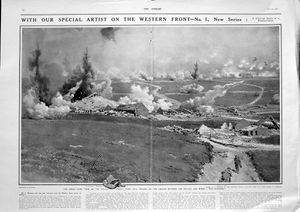 Matania On The Western Front (original page from The Sphere 1917) art by Fortunino Matania