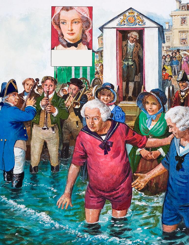 King George III at Weymouth art by Ken Petts