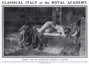 Pompeii (original page from The Sphere dated 1914) art by Fortunino Matania