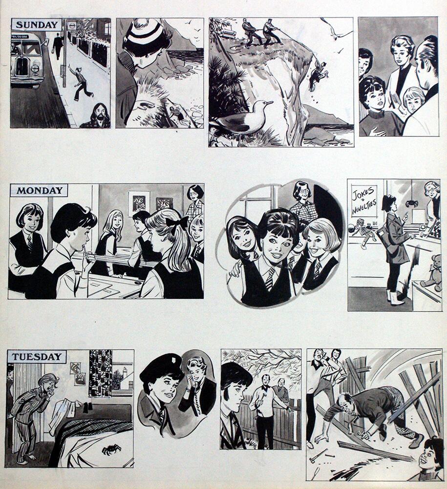 Della Girls Comic art art by Colin Merrett