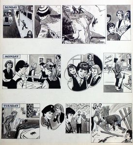 Della Girls Comic art art by Colin Merrett