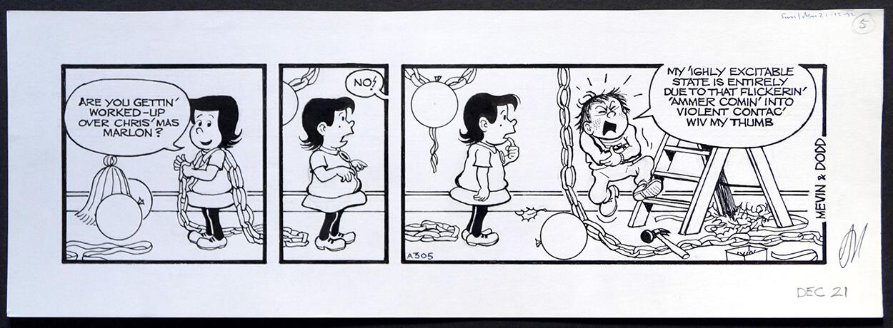 The Perishers - Worked Up Over Christmas art by Bill Mevin