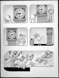 The Amazing Adventures Of Morph: Clock Watching art by Bill Mevin