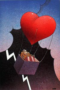 Heart Balloon art by Moebius (Jean Giraud)