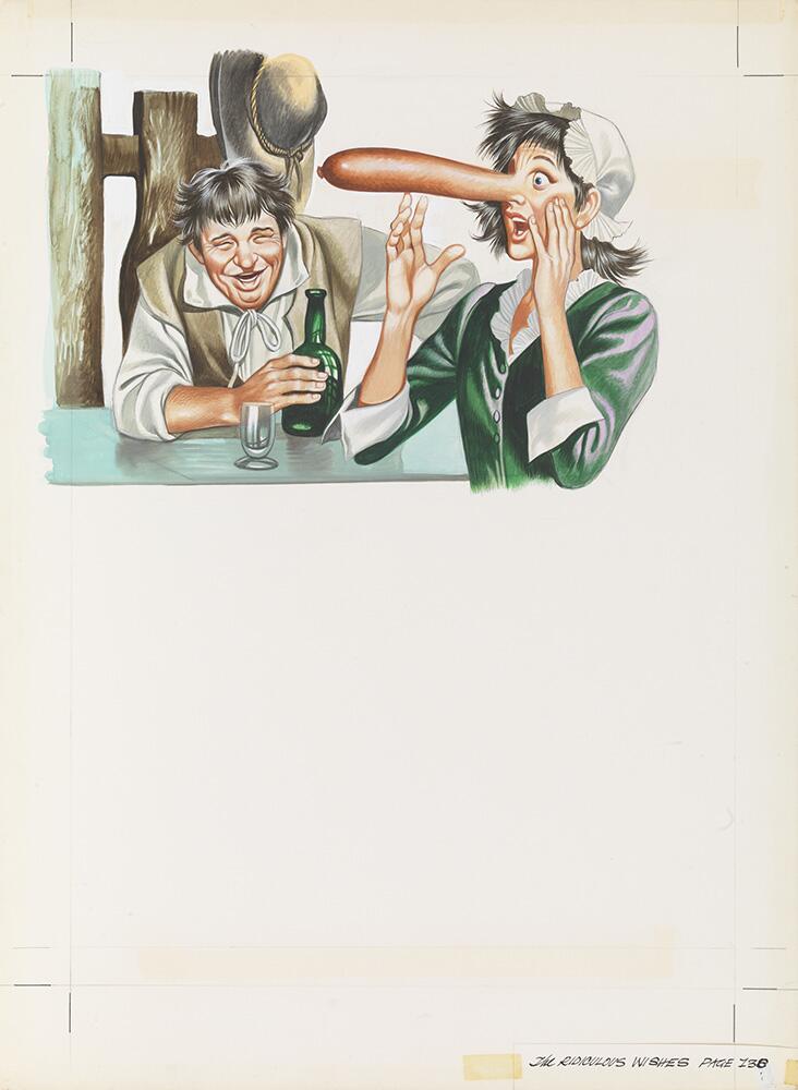 The Ridiculous Wishes: Wife Grows a Long Nose art by Ron Embleton