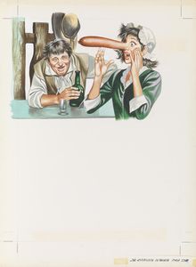 The Ridiculous Wishes: Wife Grows a Long Nose art by Ron Embleton
