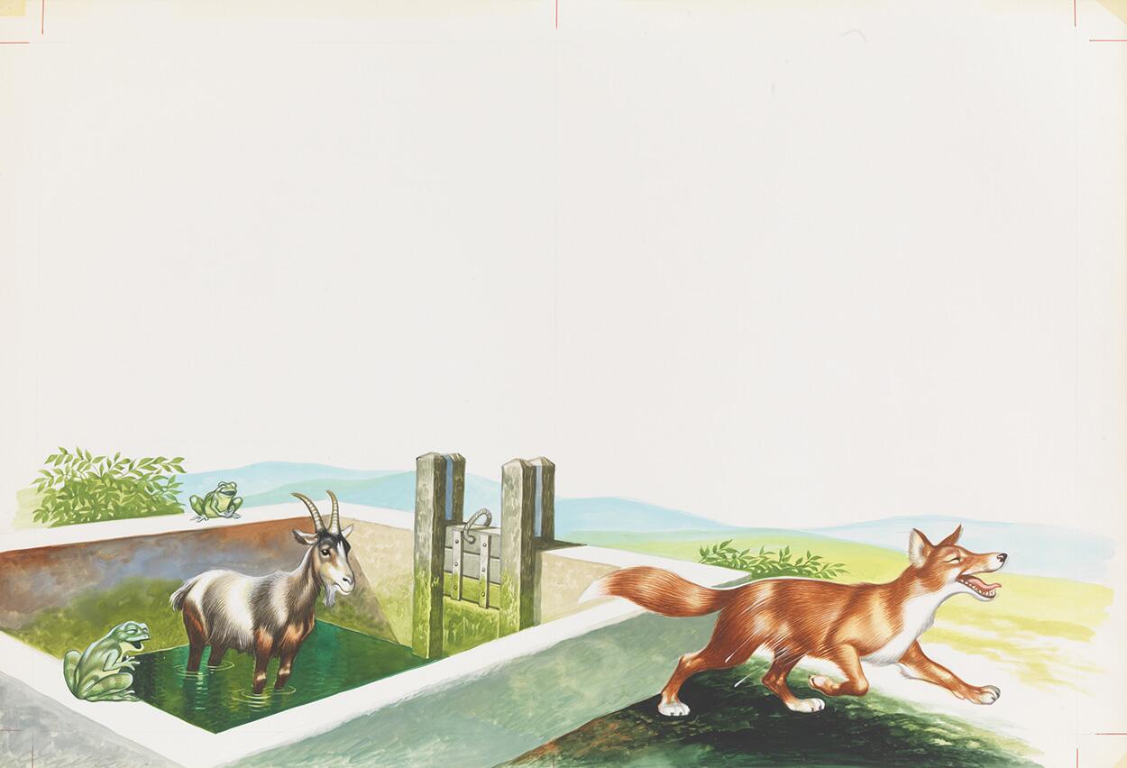The Fox and the Goat art by Ron Embleton