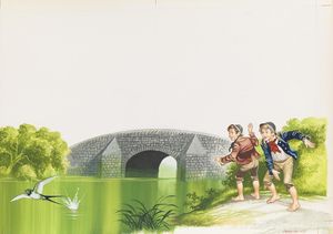 The Happy Prince: Skimming Stones art by Ron Embleton