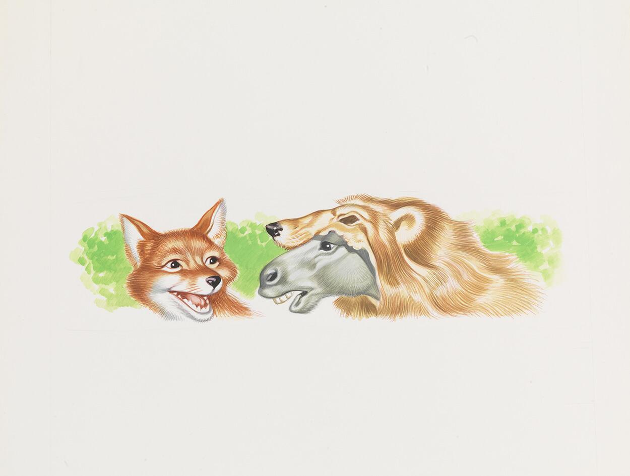Aesop's Fables - The Donkey in the Lion's Skin art by Ron Embleton