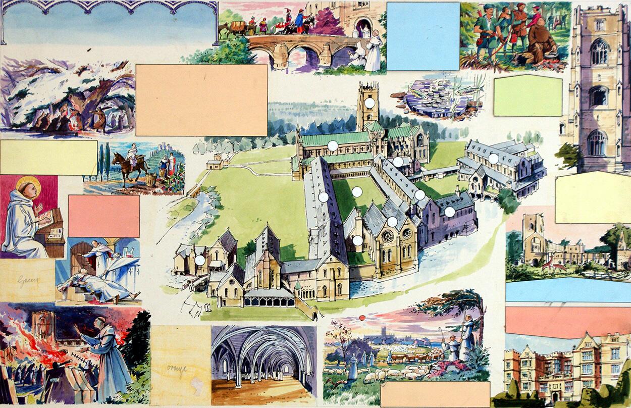 Fountains Abbey art by Richard O Rose