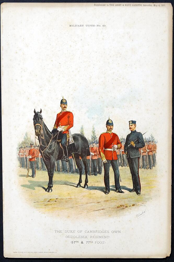 Duke of Cambridgeshire's Own Regiment art by Richard Simkin