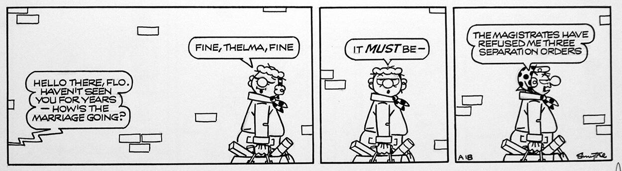 Andy Capp daily strip 21st January 1992 art by Reg Smythe