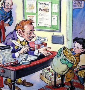 Norman Gnome: Taxman art by Geoff Squire