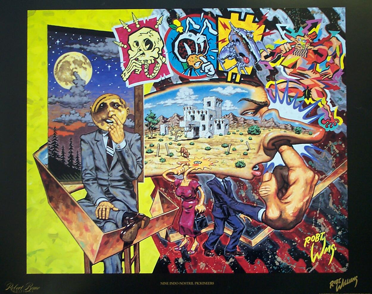 Nine Indo Nostril Pickineers art by Robert Williams