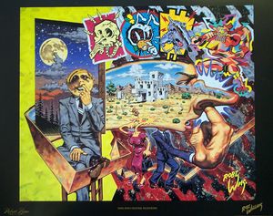 Nine Indo Nostril Pickineers art by Robert Williams