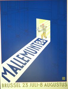 Exhibition Poster, Mallemunt 86 art by Joost Swarte