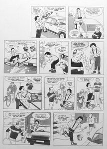 Cannon & Ball - Washing The Car art by Bill Titcombe
