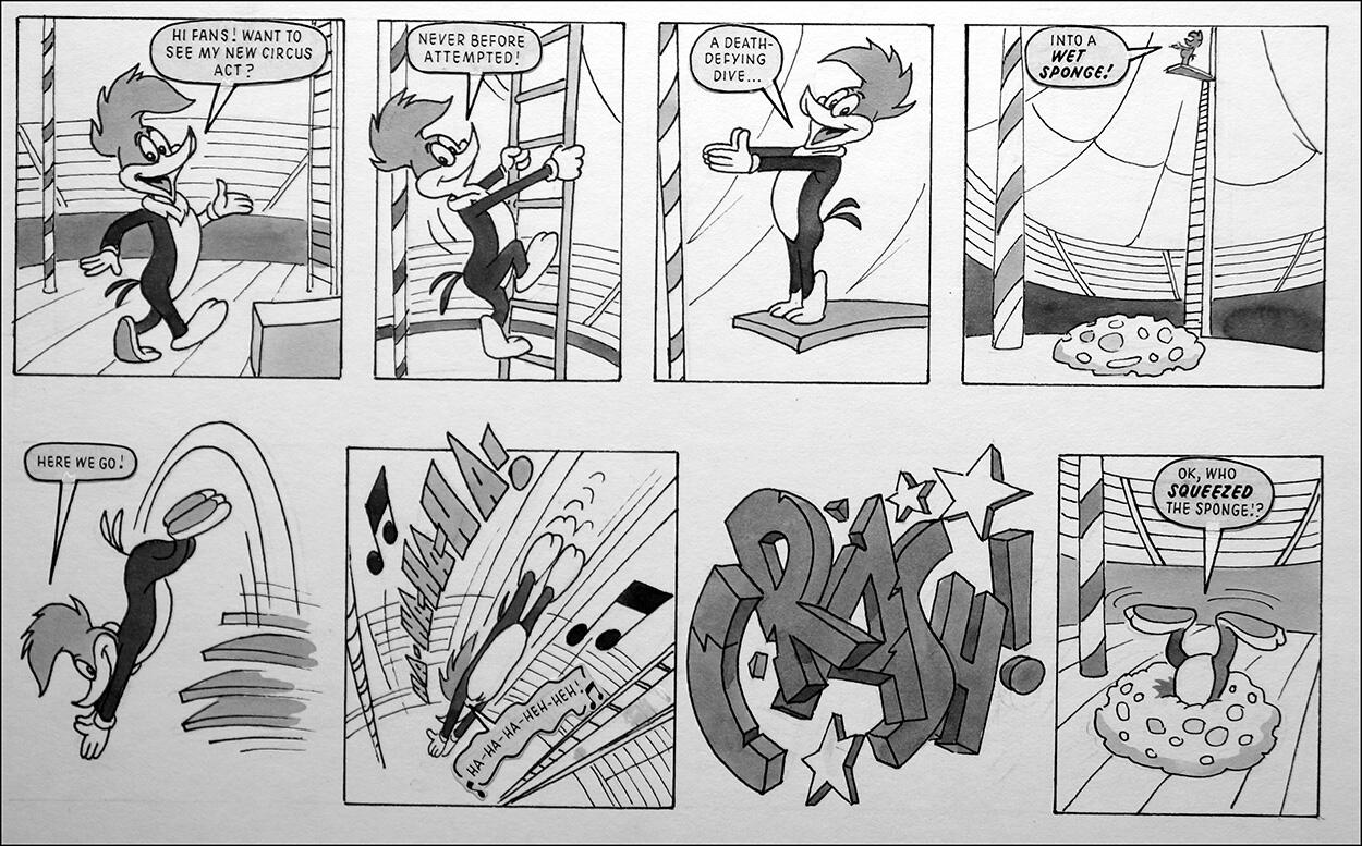Woody Woodpecker: Dive art by Bill Titcombe