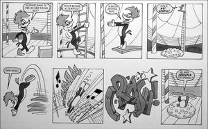 Woody Woodpecker: Dive art by Bill Titcombe