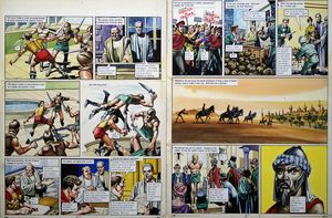 Taxes from 'The Stone of Vorg' (TWO pages) art by Philip Corke