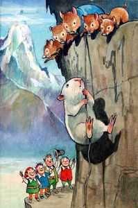 Gulliver Guinea-Pig: Abseiling art by Philip Mendoza