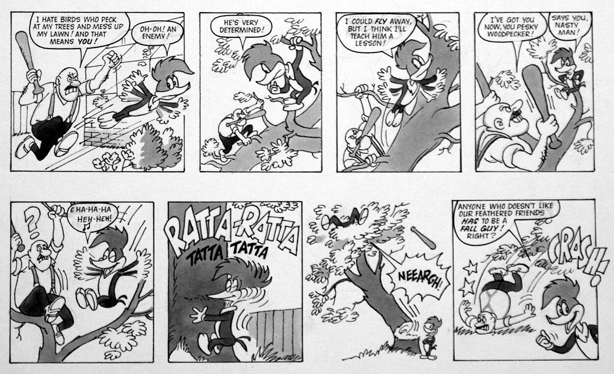 Woody Woodpecker: Fall art by Bill Titcombe