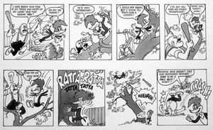 Woody Woodpecker: Fall art by Bill Titcombe