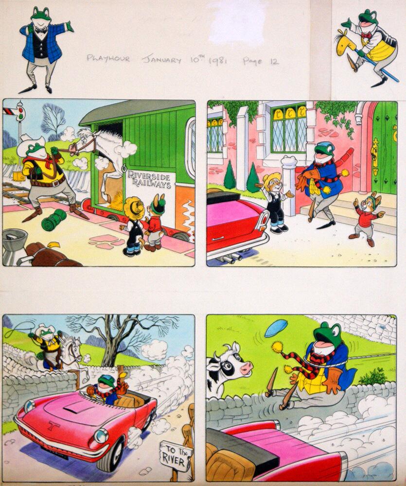Mr Toad Does Some Motoring art by Peter Woolcock