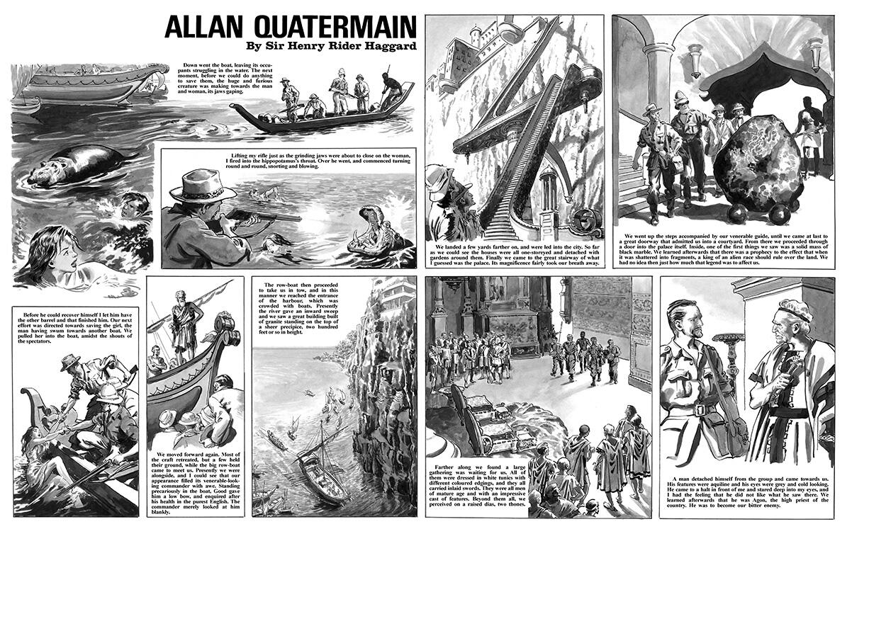 Allan Quatermain Pages 15 and 16 (TWO pages) art by Mike Hubbard