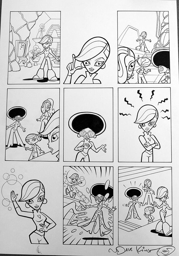 Humour comic page art by Dave King