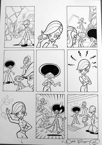 Humour comic page art by Dave King