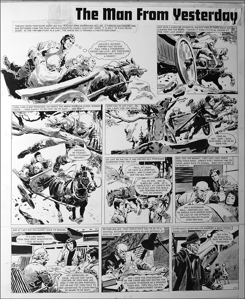 The Man From Yesterday - Liner art by Bill Lacey