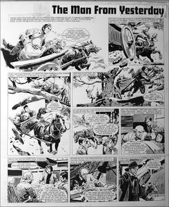 The Man From Yesterday - Liner art by Bill Lacey
