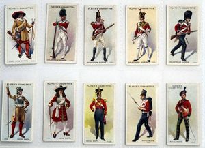 Full Set of 50 Cigarette Cards: Regimental Uniforms 51-100 (1914) by Various
