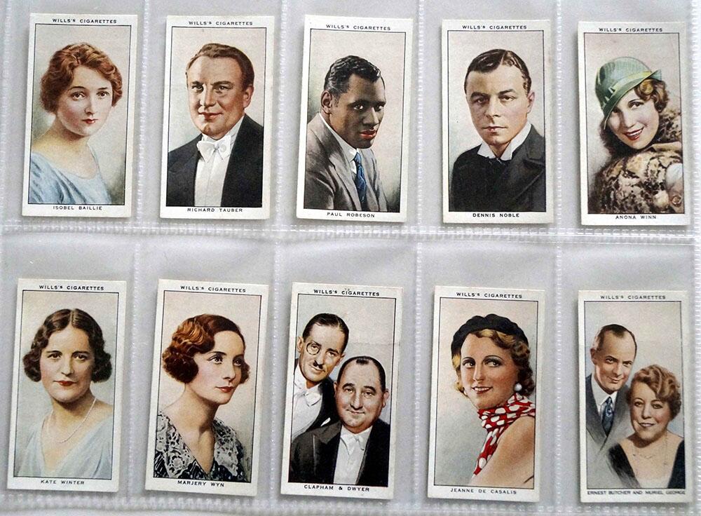 Full Set of 50 Cigarette Cards: Radio Celebrities (1934) by Various
