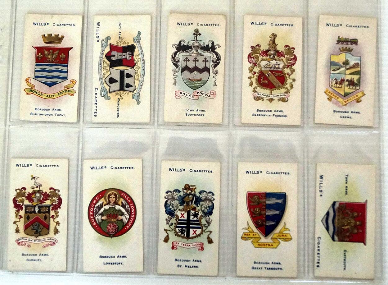 Town & City Arms (Boroughs Second Series)  Full set of 50 cards (1906)