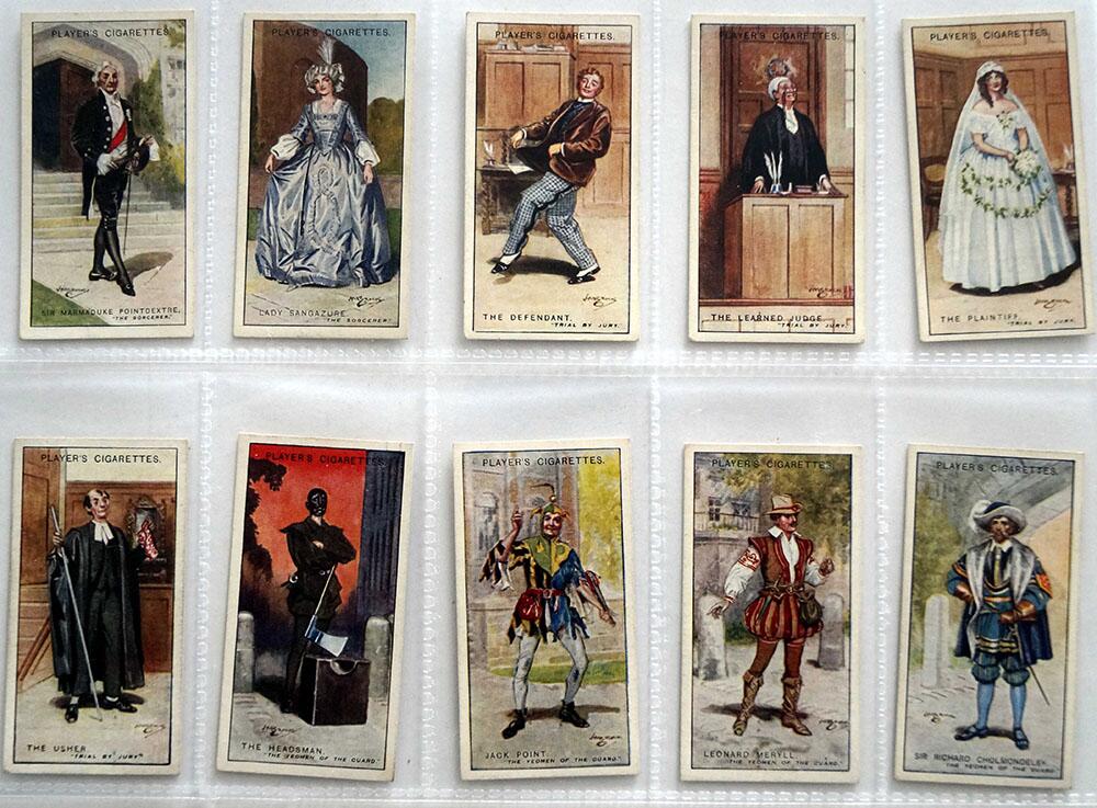 Full Set of 50 Cigarette Cards: Gilbert and Sullivan Second Series (1927) by Various