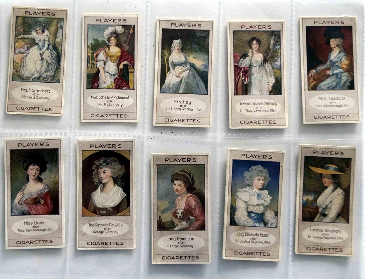 Full Set of 25 Cigarette Cards: Bygone Beauties (1914) by Various