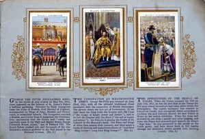 Complete Set of 50 The Reign of King George V 1910 - 1935 Cigarette cards in album (1935) by Various