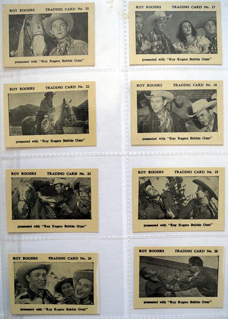 Set of 24 'Roy Rogers' Kane Bubblegum Trading Cards (1957)