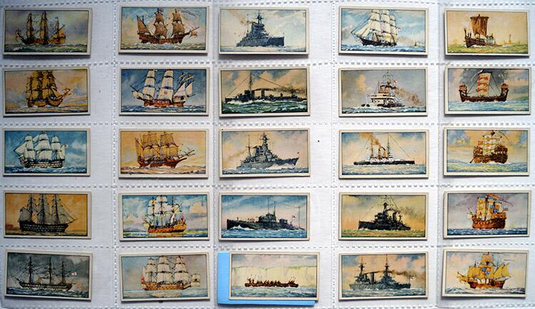 Complete Set of 25 'The Evolution Of The Royal Navy' R. J. Lea Cigarette Cards (1925)