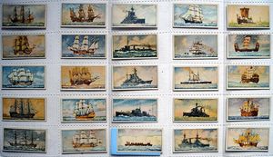 Complete Set of 25 'The Evolution Of The Royal Navy' R. J. Lea Cigarette Cards (1925)